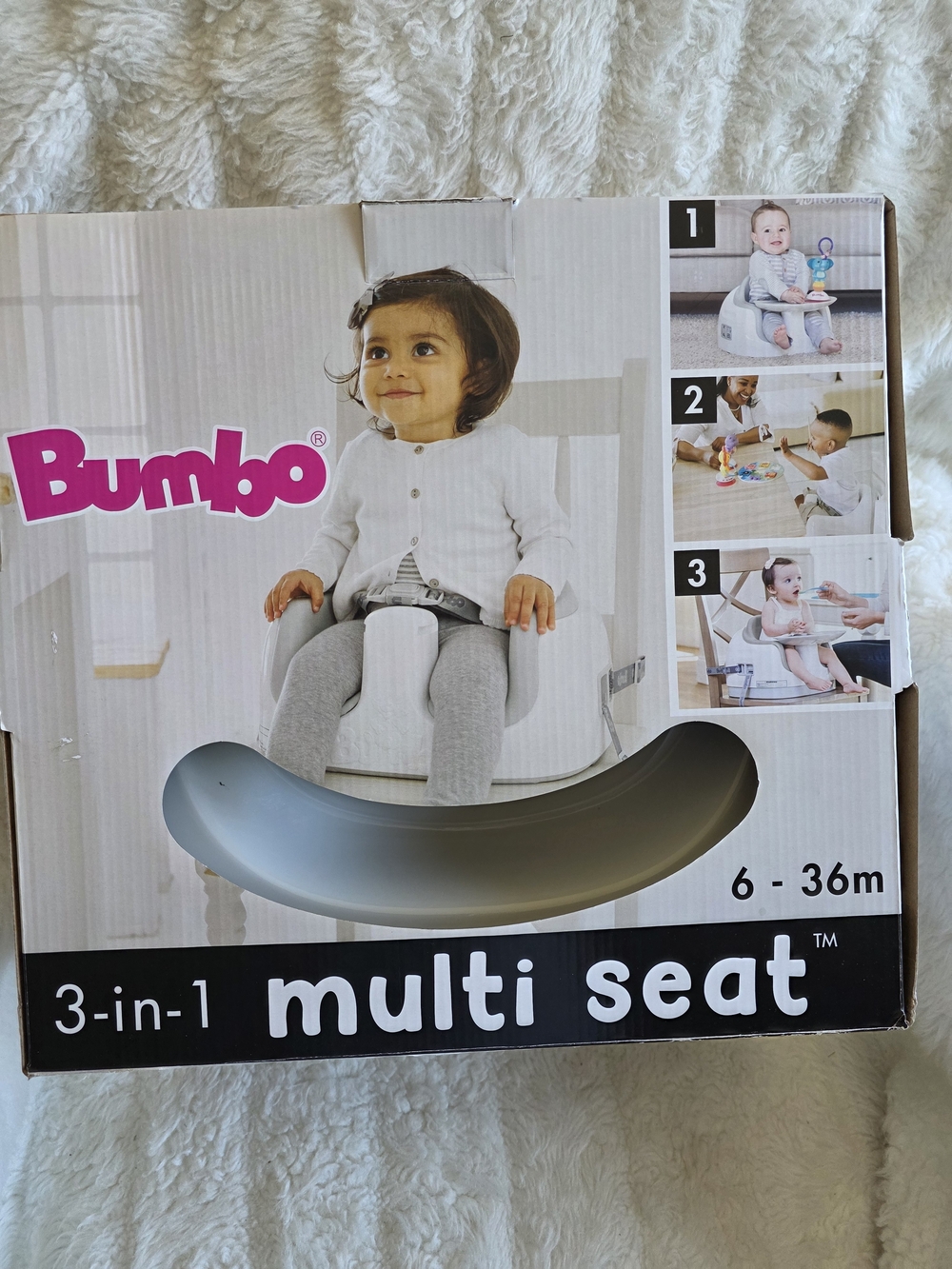 Bumbo 3-in-1 Multi Seat in White and Gray
